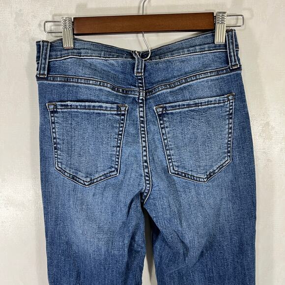 Sneak Peek Flare Boot Bell Bottom Wide Leg Distressed Blue Jeans Size 3 Boho - Picture 4 of 6